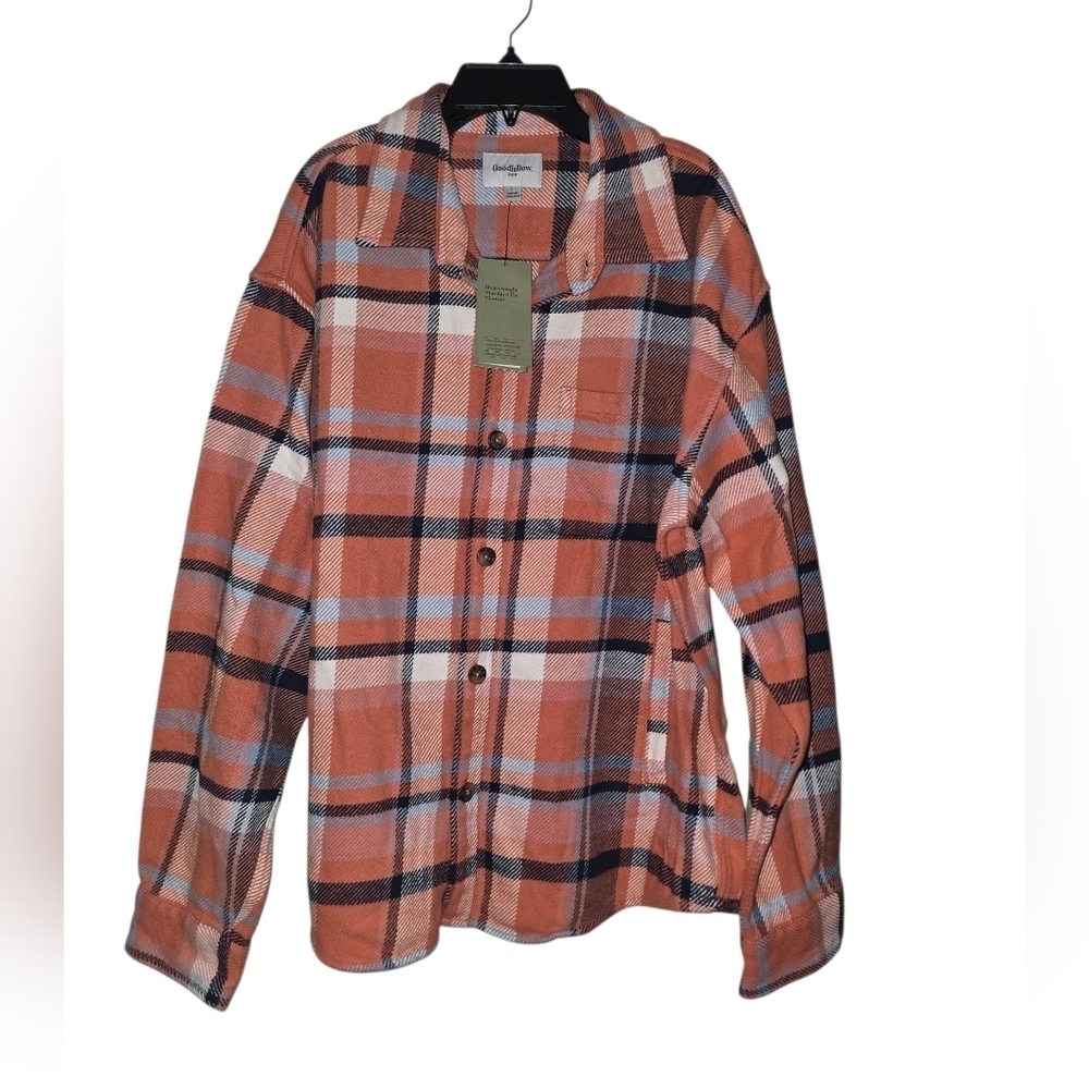 Mens Goodfellow & Co  Heavy Weight Plaid Shirt, Large. NWT!!!